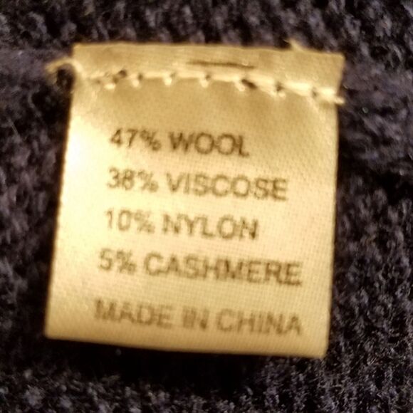 Acrobat Black Bows Tie Split Sleeve Blue Wool/Cashmere Blend Sweater Size small - Picture 7 of 7